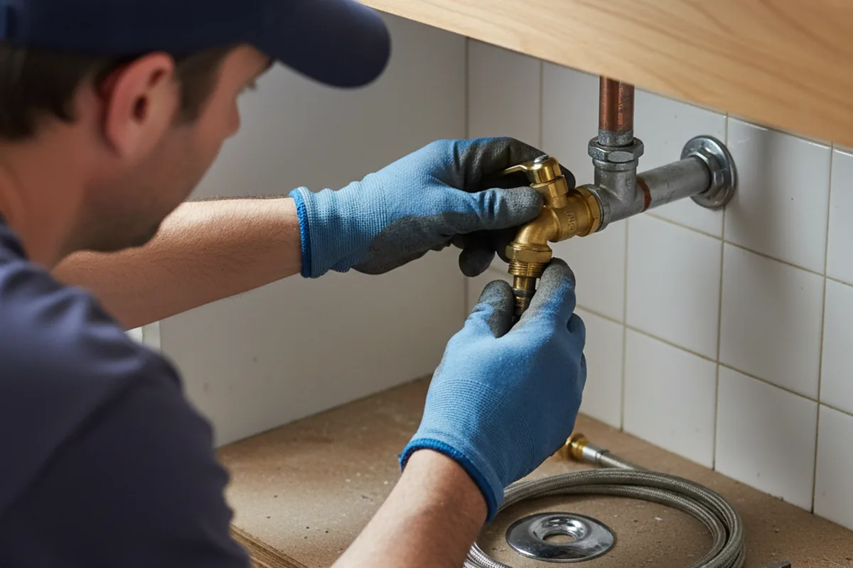 Shutoff valve and fitting work during Faucet and Fixture Repair in Millersville